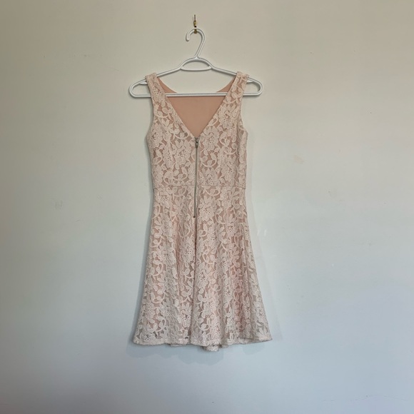 White Lace Mini Dress - Picture 2 of 2